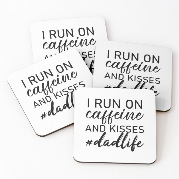 Item preview, I Run on Caffeine and Kisses - Father's day Gift designed and sold by Desandu.