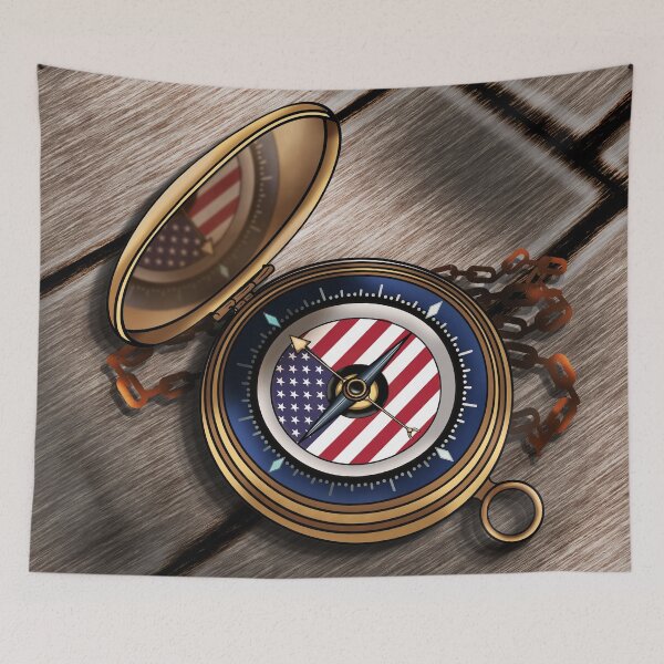 Item preview, Opened Pocket Nautical Compass: USA designed and sold by iduzarts.