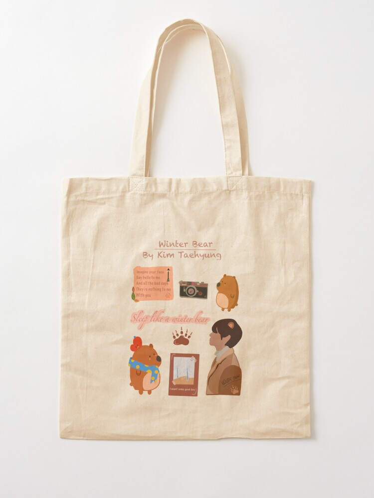 Winter Bear BTS V Tote Bag