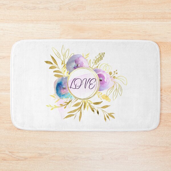 Item preview, Floral Watercolor Art Wreath with writing Love Roses designed and sold by VittaArtDream.