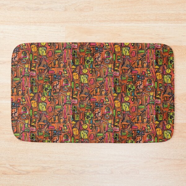 Item preview, FACES IN GREEN AND ORANGE LANDSCAPE (NUMBER 2) designed and sold by devereart.