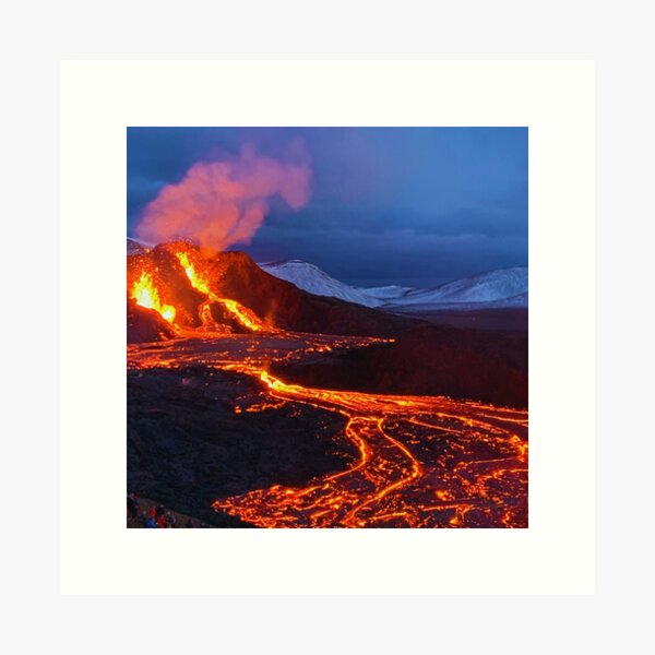 Aperçu de l'œuvre Éruption volcanique en Islande 2021 créée et vendue par Stina R.