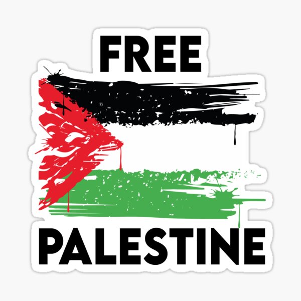 artzy Sticker Palestine - Free Palestine - PC - 13.9*13.2 - Rouge