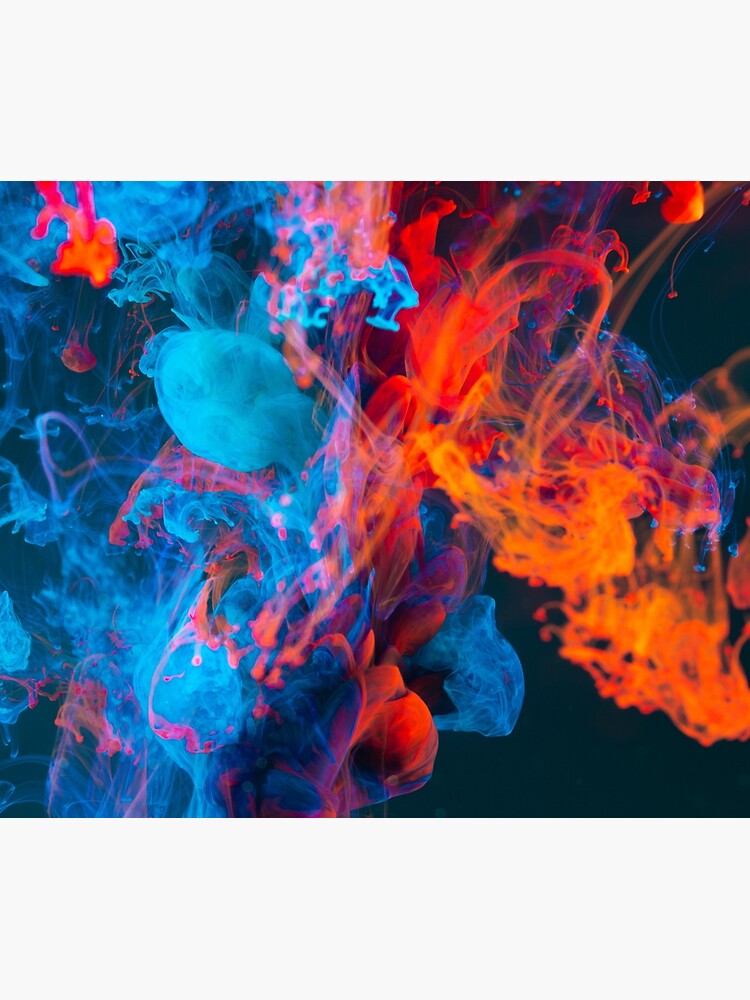 Beautiful Blue and Orange Smoke Abstract by ArtistPlayStore