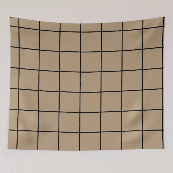 Item preview, Beige and Black Grid designed and sold by Kiwis-Colors.