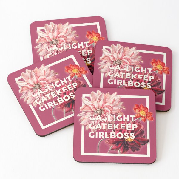 Item preview, Gaslight Gatekeep Girlboss - Funny Live Love Laugh poke fun parody Ugly Holiday Sweaters | Gas light Gate keep Girl boss | Wine Mom meme Pet Mat Bandana  designed and sold by Any Color Designs.