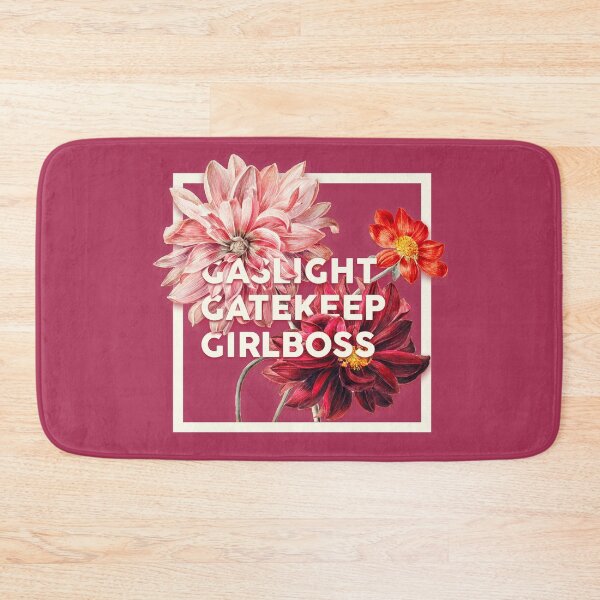 Item preview, Gaslight Gatekeep Girlboss - Funny Live Love Laugh poke fun parody Ugly Holiday Sweaters | Gas light Gate keep Girl boss | Wine Mom meme Pet Mat Bandana  designed and sold by Any Color Designs.