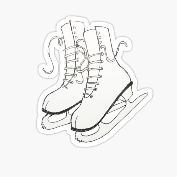 ice skate Sticker for Sale by dai$y s0ck