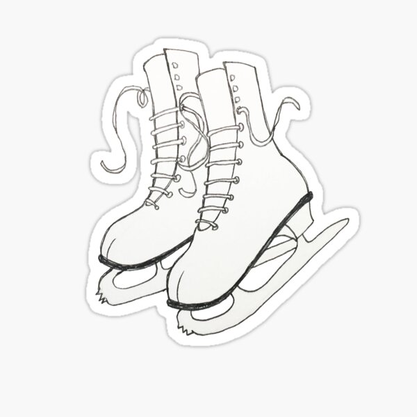 Ice Skate Sticker for Sale by Haleyperetic