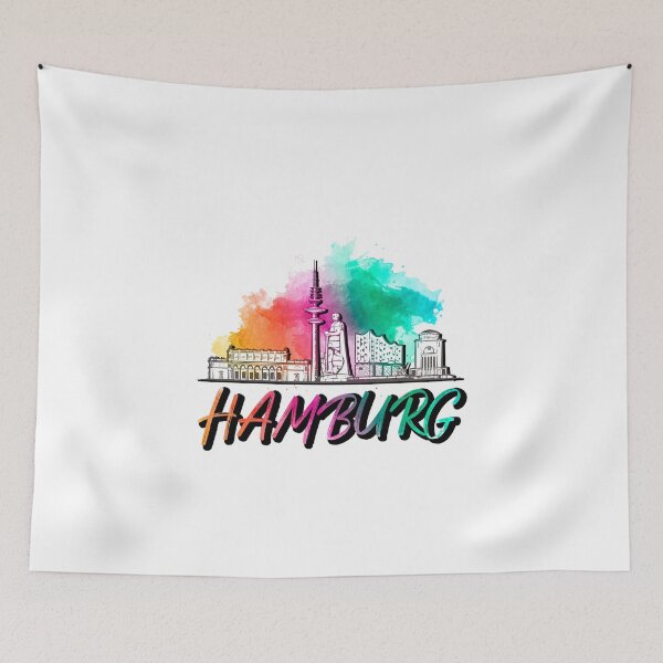 Item preview, Hamburg Germany skyline lettering lettering designed and sold by BullDesignsShop.