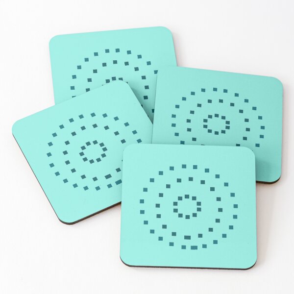 Item preview, Pixel circle pattern teal designed and sold by headtrackerart.