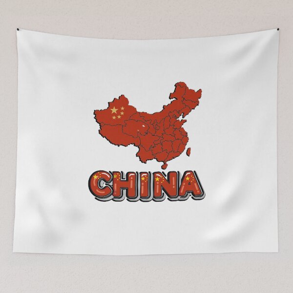 Item preview, China Asia Asia continent flag flag font designed and sold by BullDesignsShop.