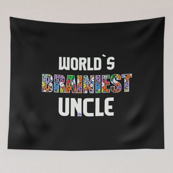 Item preview, Worlds Brainiest Uncle Smart Clever Brain Intelligent Kinsman Gift designed and sold by TheAplus.