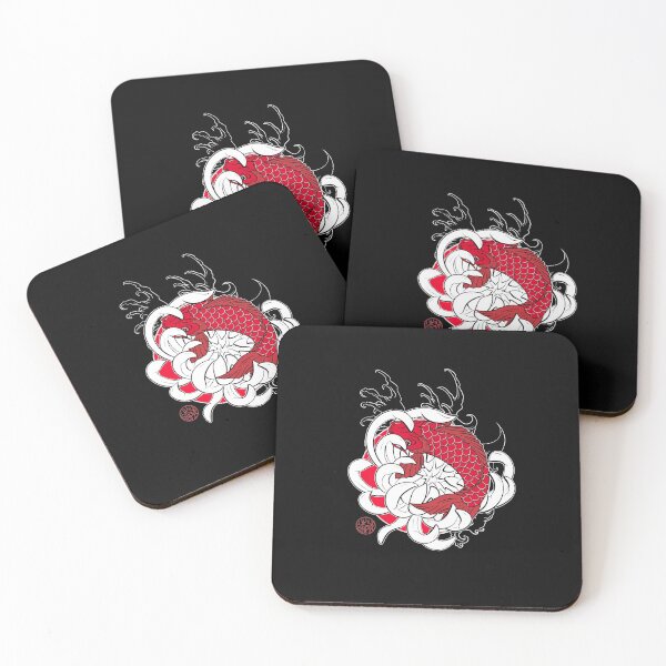 Item preview, Koi carp and Japanese lotus designed and sold by Ukiyograph.