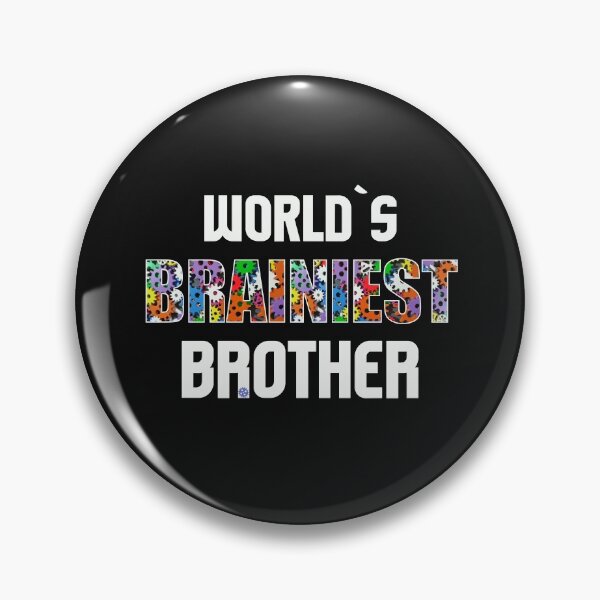 Item preview, Worlds Brainiest Brother Smart Clever Brain Intelligent Bro Stepbrother Gift designed and sold by TheAplus.