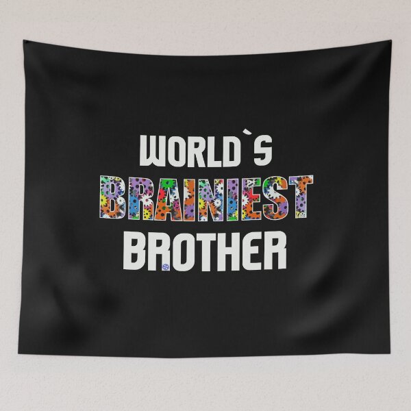 Item preview, Worlds Brainiest Brother Smart Clever Brain Intelligent Bro Stepbrother Gift designed and sold by TheAplus.