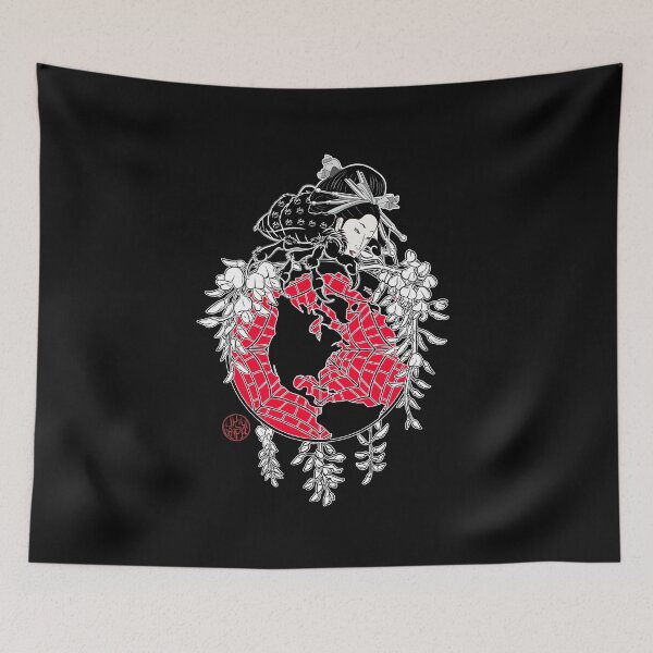 Item preview, Spider with Geisha Face designed and sold by Ukiyograph.