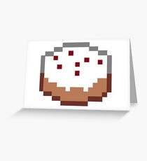 Minecraft Cake Greeting Card
