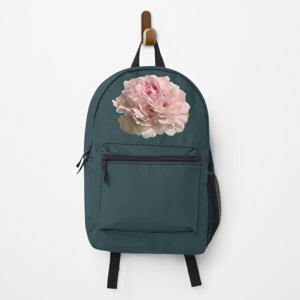 Item preview, Pale Pink Peony on Dark Teal Background designed and sold by InalterataArt.