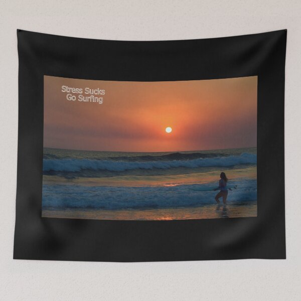 Item preview, Stress Sucks Go Surfing  designed and sold by SaltySurfgirl.