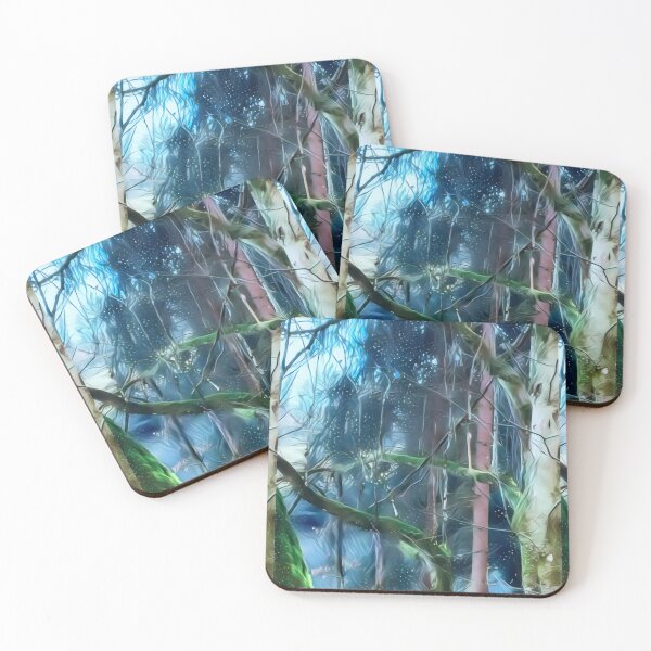 Item preview, Mystically processed image of a tree in the forest designed and sold by Pelikancrazy.