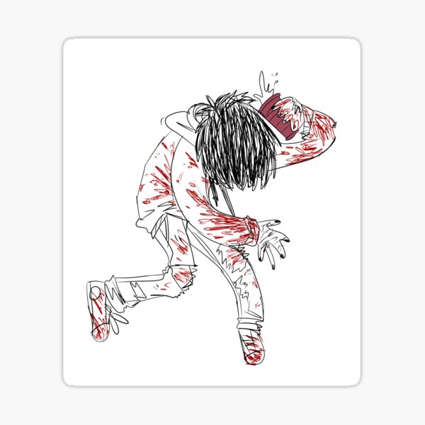 Creepypasta Jeff the Killer Sticker for Sale by HeyitsSmile