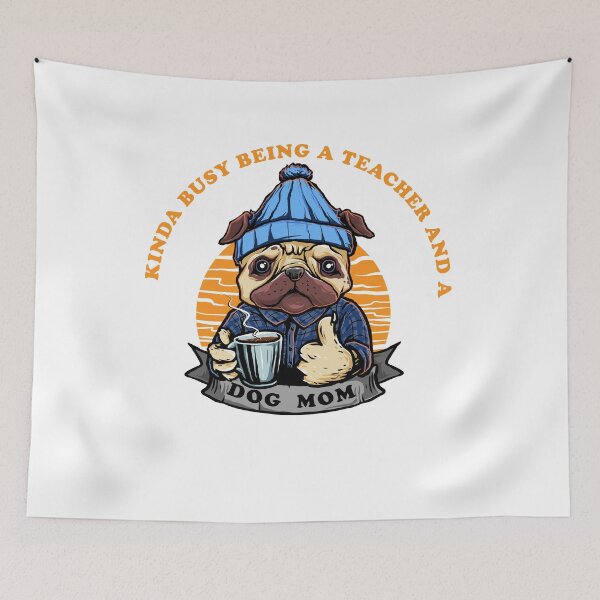 Item preview, Kinda Busy Being A Teacher And A Dog Mom funny  designed and sold by Powerredge.