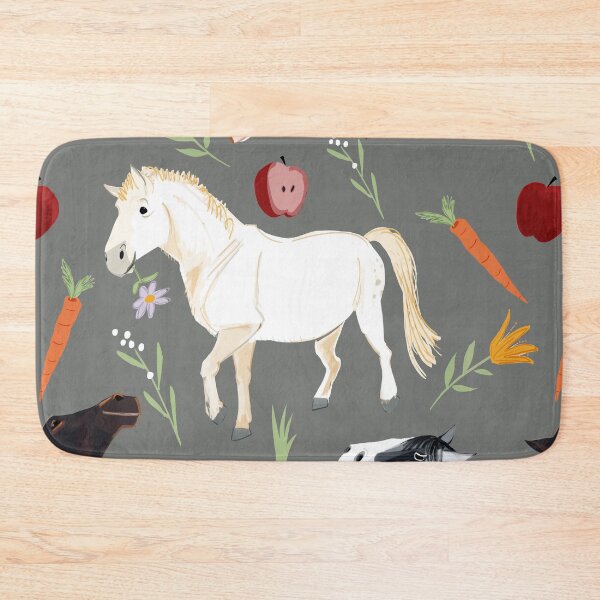 Item preview, Horses pattern in grey designed and sold by EskTuulispaa.
