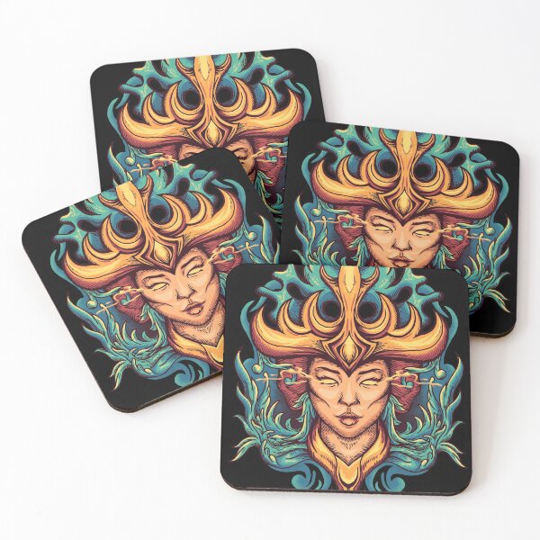 Item preview, traditional dancer face illustration designed and sold by Ushopfake.