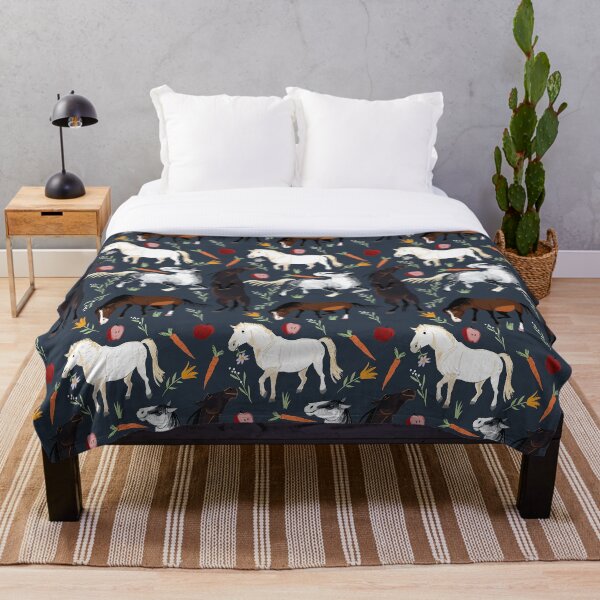 Item preview, Horses pattern in dark blue designed and sold by EskTuulispaa.