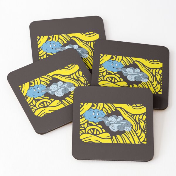 Item preview, Cloud blowing on a yellow background designed and sold by Martapp.