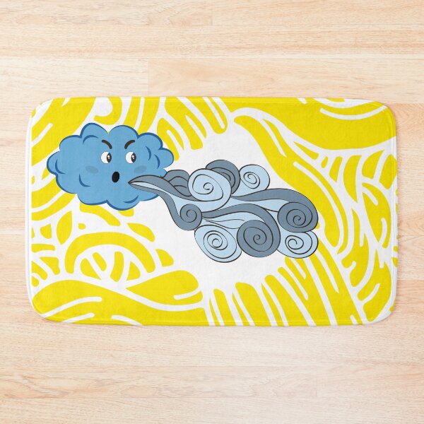 Item preview, Cloud blowing on a yellow background designed and sold by Martapp.