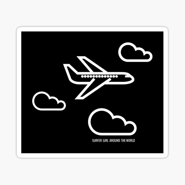 Avion - blanc Sticker