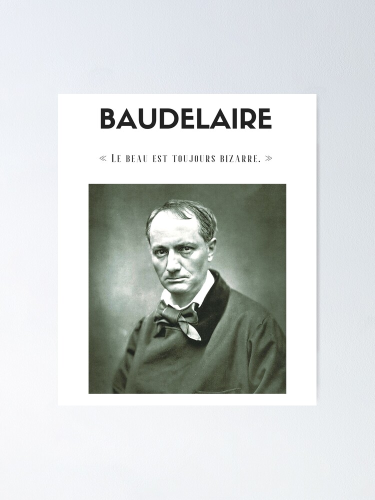 Vista alternativa de Póster Cita de Baudelaire | camiseta - decoración - papelería