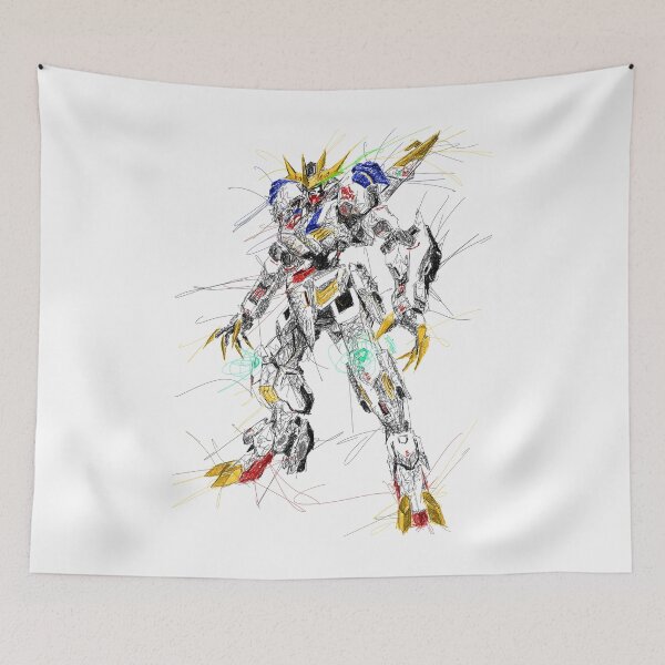 Item preview, Gundam Barbatos Lupus Rex scribble designed and sold by Shawngkolon.