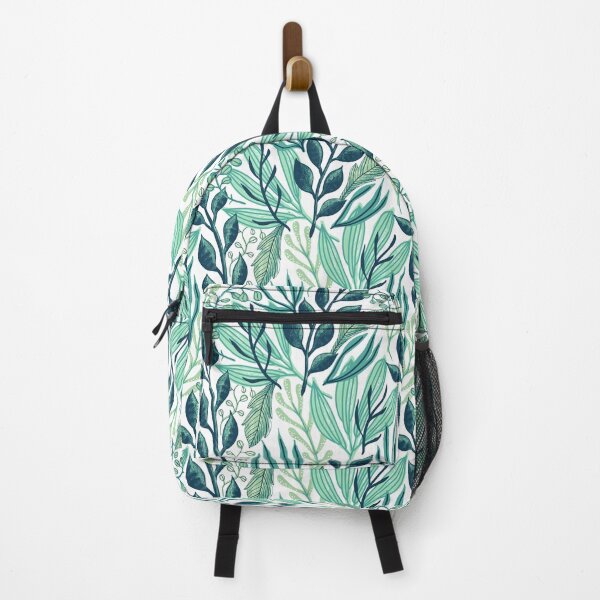 Item preview, Teal Green Leaves Pattern Print designed and sold by JosTees96.