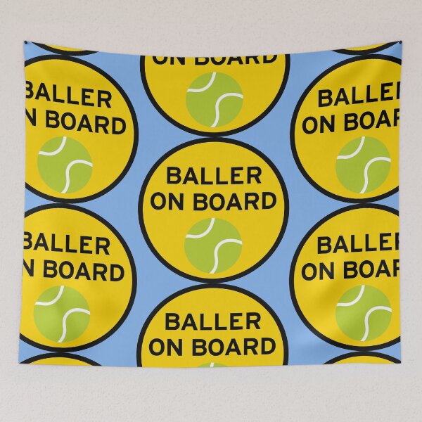 Item preview, Baller on Board Tennis Car Sports Circle designed and sold by Superior-Prints.