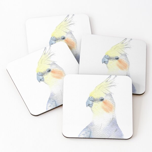 Item preview, watercolor cockatiel painting portrait parrot designed and sold by L'Atelier Oranjade.
