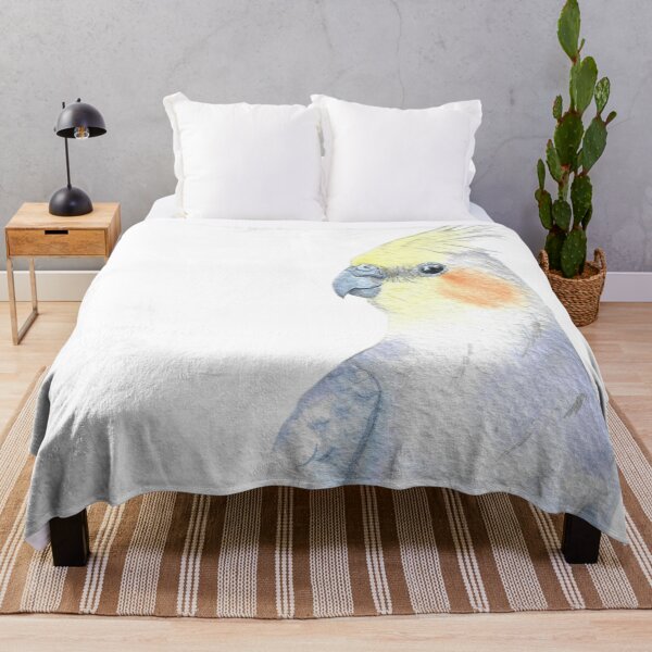 Item preview, watercolor cockatiel painting portrait parrot designed and sold by L'Atelier Oranjade.
