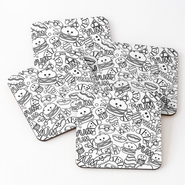 Item preview, Yummy food doodle art designed and sold by Soumita.