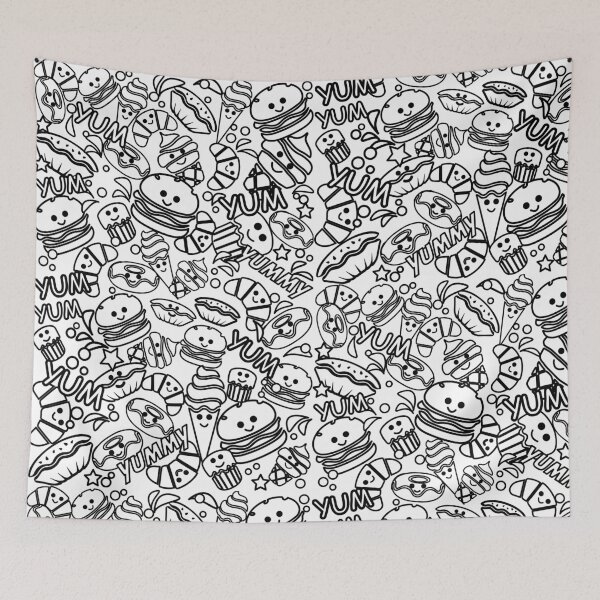 Item preview, Yummy food doodle art designed and sold by Soumita.