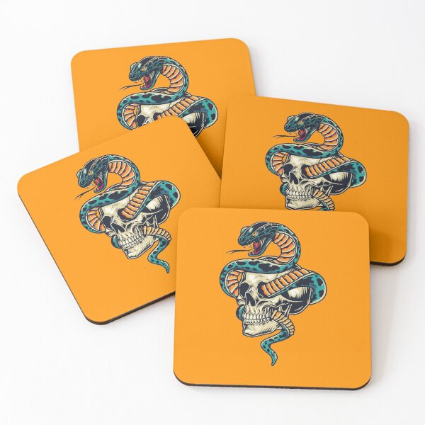 Item preview, snake skull tattoo design t-shirt designed and sold by Bhaskardhapu.