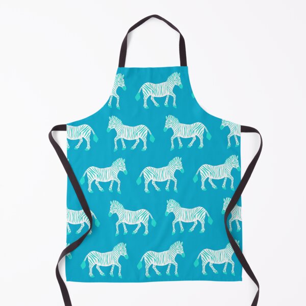 Item preview, Zebra Parade - Mint and White on Blue designed and sold by fancyashell.