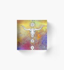 Sugar Skull Color Splash Series Don't Mess with the Bull Acrylic Block