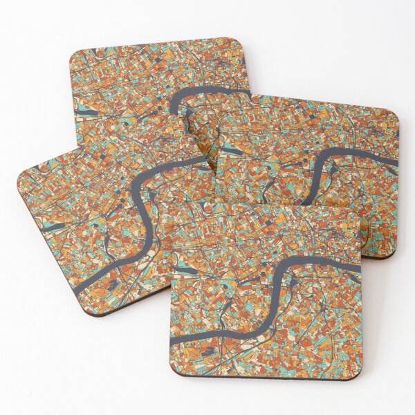 Item preview, London Map - Mosaic - Retro Colors designed and sold by HomeCities.