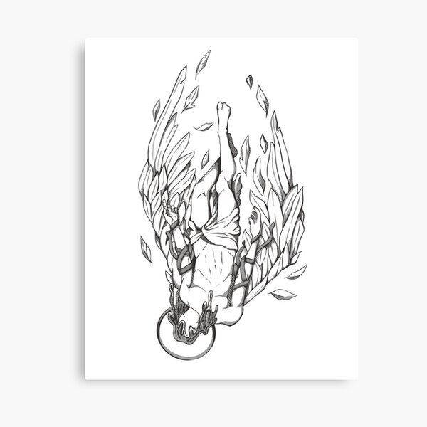 Icarus falling Greek mythology design Canvas Print