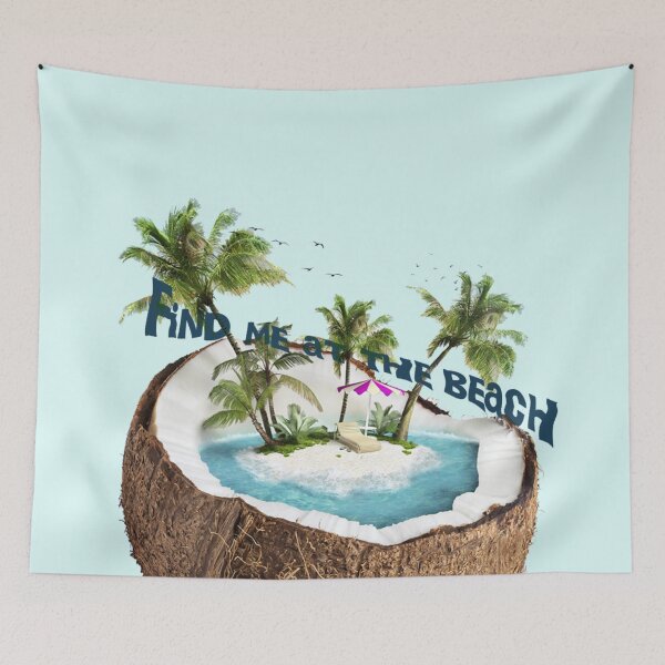 Item preview, Find Me At The Beach, summer motivational designed and sold by prettyfemme.