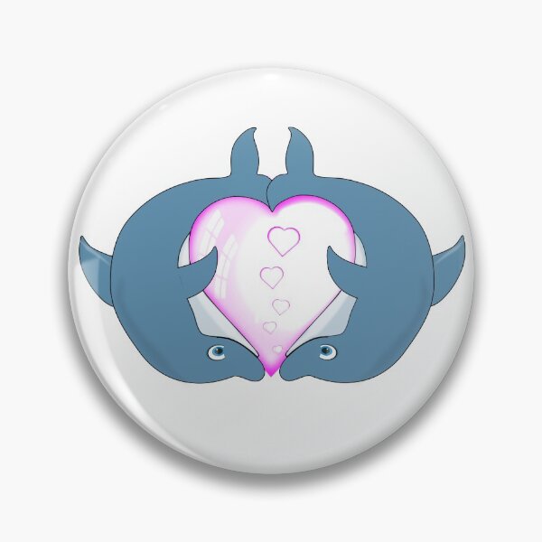 Item preview, DOLPHIN LOVE HEART designed and sold by AnimalsCartoon.