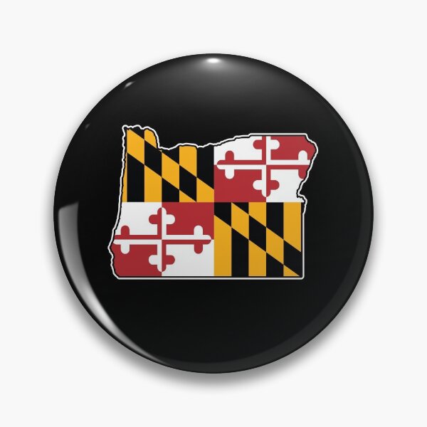 Item preview, Maryland Flag Oregon Map designed and sold by MarylandStyle.