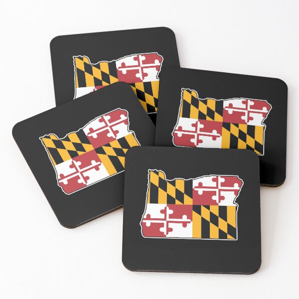 Item preview, Maryland Flag Oregon Map designed and sold by MarylandStyle.